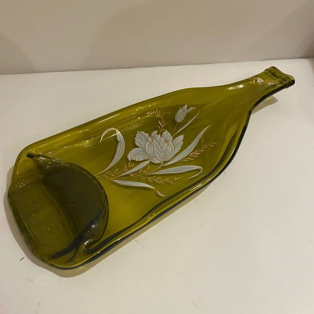 Melted Glass Bottle Spoon Rest (FV)